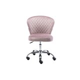 Pink Home Office Chair %25u2014%25u2014Computer Chair Task Chair Home Executive Desk Chair Comfortable Swivel Chair And Mid  Back With Wheels 